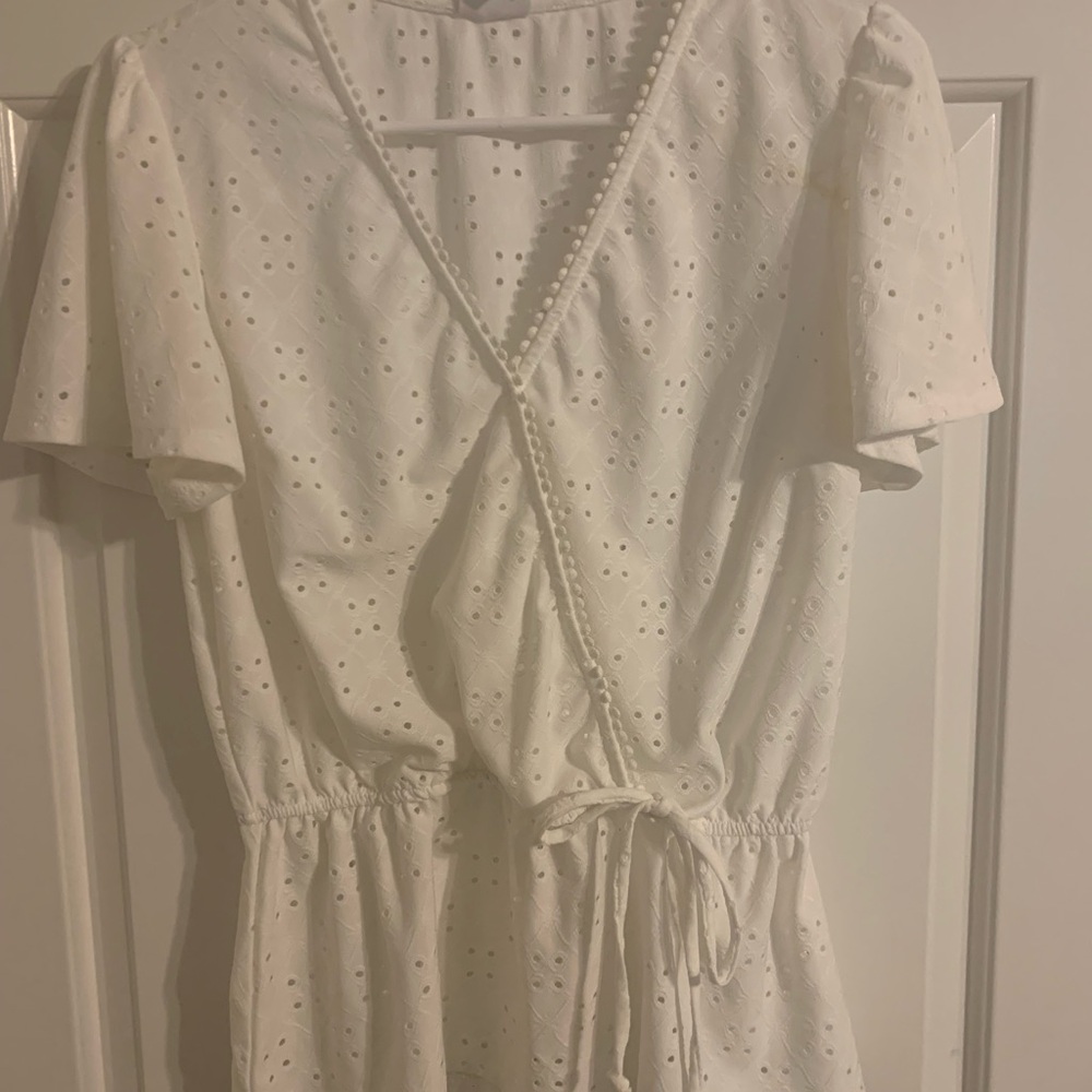 Elegant White Wrap Top